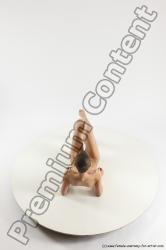 Nude Woman White Sitting poses - ALL Slim bald Sitting poses - simple Multi angle poses Pinup